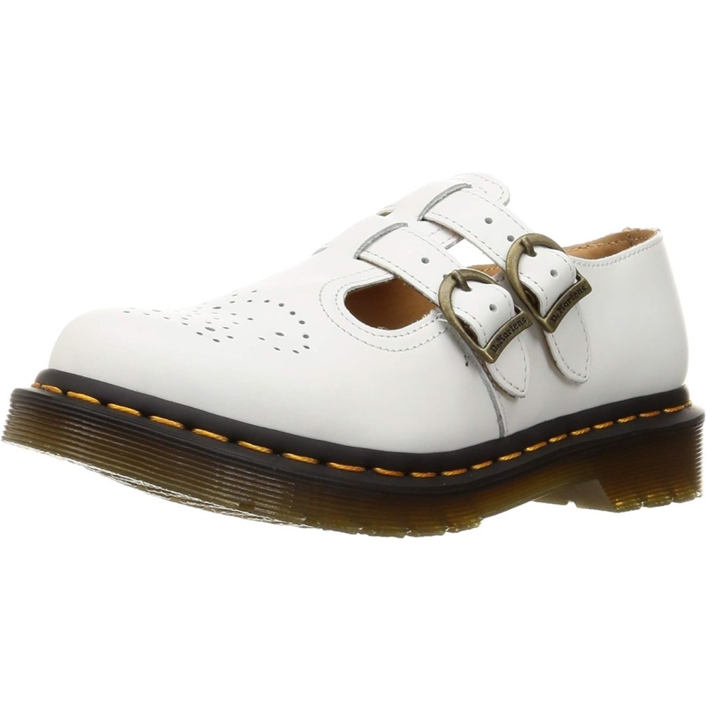 Dr Martens Mary Jane 8065 White Smooth Leather Shoes Womens Size 10 New With Tag